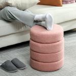 Rund Pall i Teddyfleece upp till 120 kg, Rosa, Ø40x45 cm