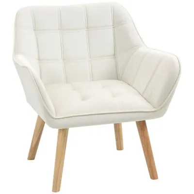 Enkelfåtölj Relaxfåtölj Kräm av Sammet 64 x 62 x 72,5 cm