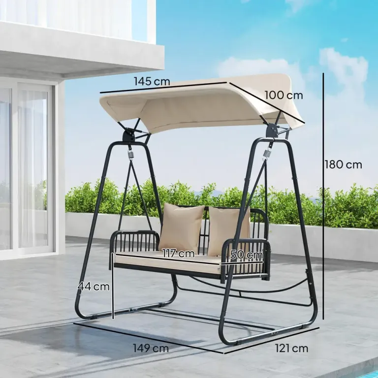 Hammock 2-Sits Khaki 149 x 121 x 180 cm