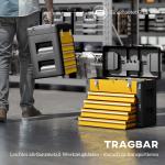Verktygslåda med 4 Lådor och Minibox för Verktygsförvaring och Organisation Hållbar och Stabil Gul Stål 49.7 x 25.3 x 40.7 cm