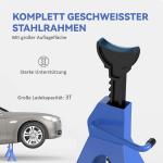 Stativ 3 Tons Lastkapacitet, 2 Stödstativ med Säkerhetsnål, 13 Höjdnivåer, 385-600 mm