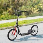 Sparkcykel med Stora Lufthjul, Robust Skoter för Barn med Handbroms, Bekväm Körning på alla Underlag, Blå, 5 år+
