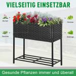 Upphöjd Blomlåda Konstrotting Odlingslåda på Ben med Praktisk Hylla Väderbeständig Brun 70 X 30 X 72 Cm