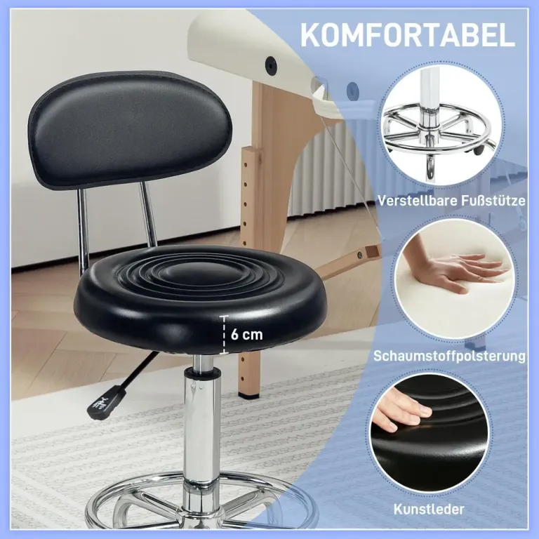 Sminkbord Toalettbord med Spegel och Lådor 32 x 40 x 70-86 C