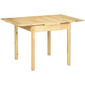 Utbyggbart Fällbord Matbord Natur av Trä för 2-4 Personer Perfekt för Kök och Små Utrymmen Praktisk Design 120 x 80 x 75 cm