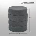 Rund Pall i Teddyfleece upp till 120 kg, Mörkgrå, Ø40x45 cm