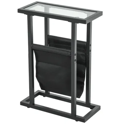Sidobord Soffbord Svart av Metall 40 x 18 x 55,5 cm