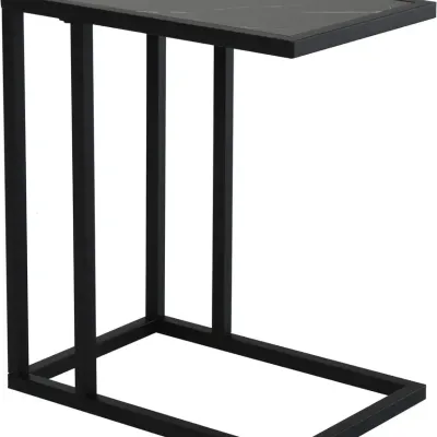 Sidobord Soffbord Svart av Metall och MDF 45 x 30 x 51,5 cm