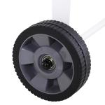 Upphöjd Bädd Mobil Växtvagn med Förvaringsutrymme 2 Hjul Metall Vit 112 X 59 X 80 Cm