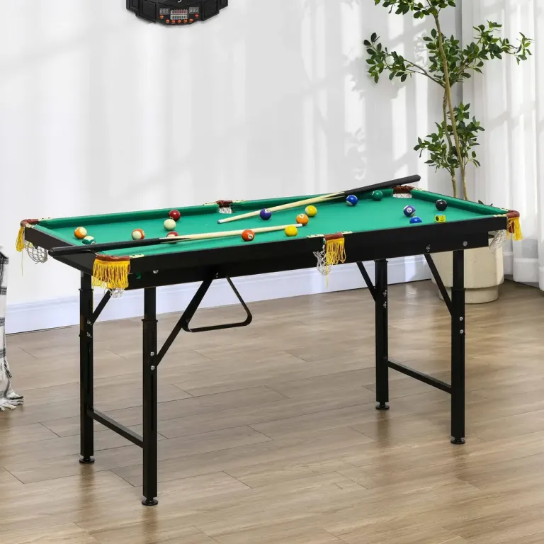 Biljardbord med Hopfällbara Ben och Höjdjustering