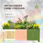 Hopfällbar Odlingslåda i Granträ, Kompakt Planteringslåda för Balkong, Smidig Odling av Örter och Blommor, Natur, 70 x 30 x 25 cm
