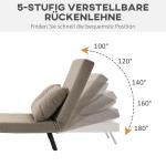 Fåtöljssäng Bäddfåtölj Ljusbrun av Sammet och Metall för Gästrum Hopfällbar Säng med Justerbart Ryggstöd 63 x 73 x 81 cm