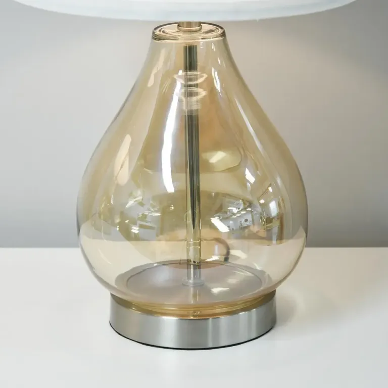 Bordslampa med Lampskärm Set om 2 Vit 30 x 56 cm