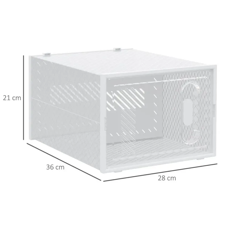 Skokartonger Skoförvaring Set 18 Transparent Vit