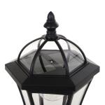 2-Delad Solar Gatubelysning LED IP44 ABS Energisparläge Vattentät Trädgårdslampa Rostfritt Stål Svart Ø18,5 X H129 Cm