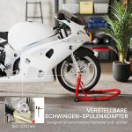 Motorcykelställsats Fram/Bak, Monteringsställ och Motorcykeljack upp till 544 kg i Stål, Röd