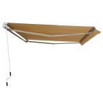 Vikarmsmarkis Solskydd Beige Polyester Aluminium för Balkong och Terrass Väderbeständig Uteplatsmarkis 3 M