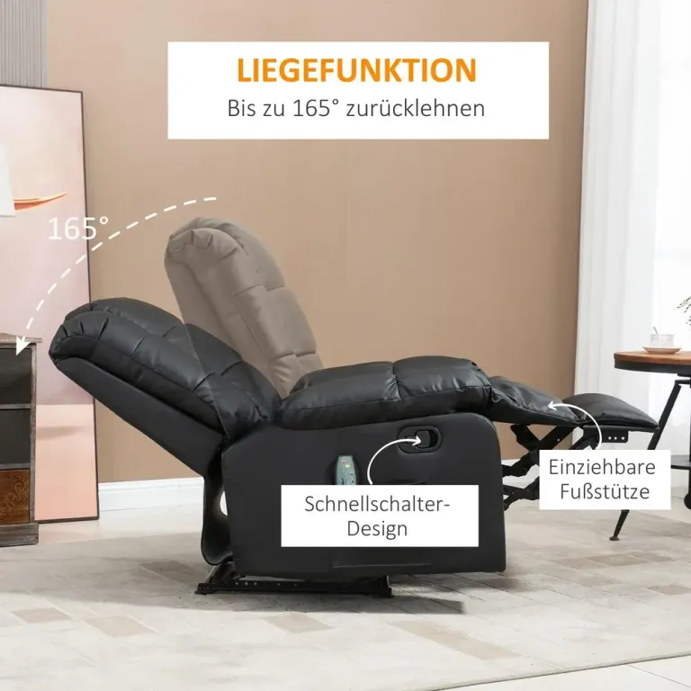 Elektrisk Massagestol i Konstläder 94 x 99 x 99 cm