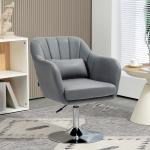 Höjdjusterbar Snurrstol Kontorsstol i Polyester och Metall, Mörkgrå, 60x60x79-91 cm
