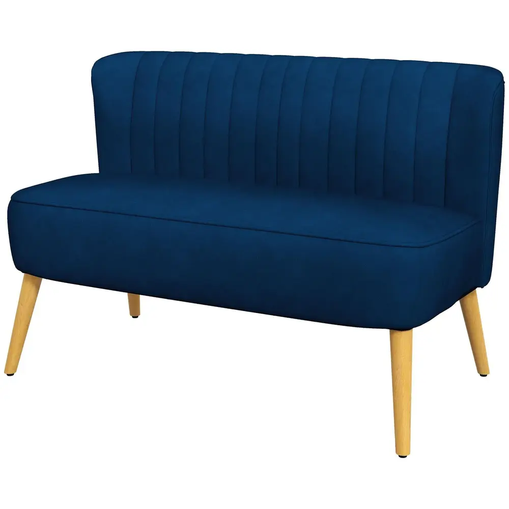 Soffa Loveseat 2-Sits Himmelsblå av Tyg 117 x 56,5 x 77 Cm