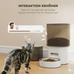Automatisk Husdjursmatare med 2,5 L Vattendispenser för Hundar och Katter, Vit