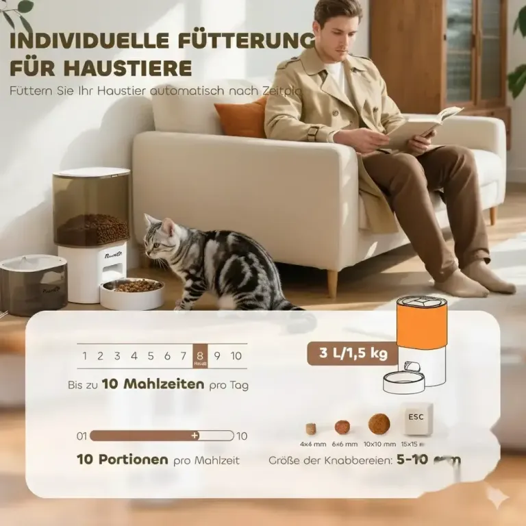 Automatisk Husdjursmatare 2,5 l Vattendispenser