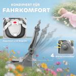 6-i-1 Trehjuling för Småbarn med Skjuthandtag, Justerbart Säte och Hopfällbar Design, Grå