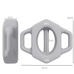 Hantel 3-i-1 Vikt Grå av Metall och Gummi för Styrketräning Golvvänlig Multifunktionell Design Ergonomiskt Grepp 6 kg
