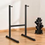 Dip-Station för Hemmagym, Stabilt Träningsstativ för Dips och Magträning, Robust Stålkonstruktion för Överkroppsträning, Svart, 104 x 70,5 x 122 cm