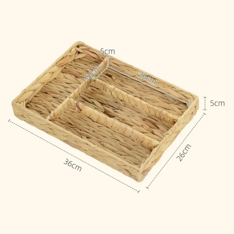 Förvaringskorgar Hyllkorgar Set om 2 Vävda 36 x 26 x 5 cm
