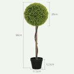 Konstgjord Växt Eukalyptus Set med 2 Krukväxter Grön av Plast för Hem och Kontor Dekorativa Växter Höjd 90 cm