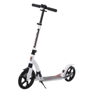 Barnsparkcykel med Stötdämpning Hopfällbar Höjdjusterbar från 14 År Aluminium Vit 92,5 X 37,5 X 87-101,5 Cm