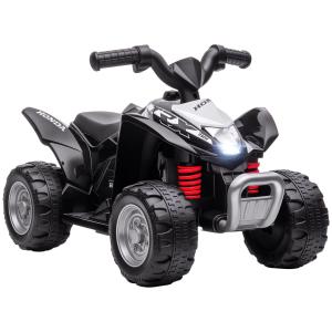 Elektrisk Barnfyrhjuling, 2,8 km/h, LED-strålkastare, för Barn 1,5–3 År, Svart, 65,5 x 38,5 x 43,5 cm