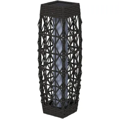 Sollampa Trädgårdslampa Grå av Rotting och Plast LED Lampa
