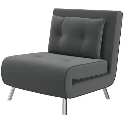 Sovstol Bäddfåtölj Mörkgrå av Sammet 77 x 88 x 83 cm