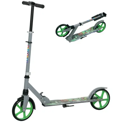 Sparkcykel Barnsparkcykel Hopfällbar Grön av Metall
