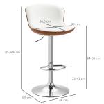Barstolar 2-pack Prisvärd Cremefärgad Metall för Kök och Bar med Justerbar Höjd och Snurrbar Sits Ergonomisk Design för Hemmet