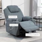 Ståhjälp Massagestol Mörkgrå av Skum och Metall för Avkoppling Elektrisk med 8 Massagepunkter och Värmefunktion 90 x 101 x 107 cm