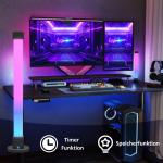 Bordslampor Sänglampor Set om 2 med App Vit av Plast och Metall för Vardagsrum Smart Lampa med Musiksynkronisering