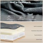 Massagestol med Uppresningshjälp Grå Linnetyg för Vardagsrum Ergonomisk Relaxfåtölj med Vibration och Lutning Bekväm Vilostol