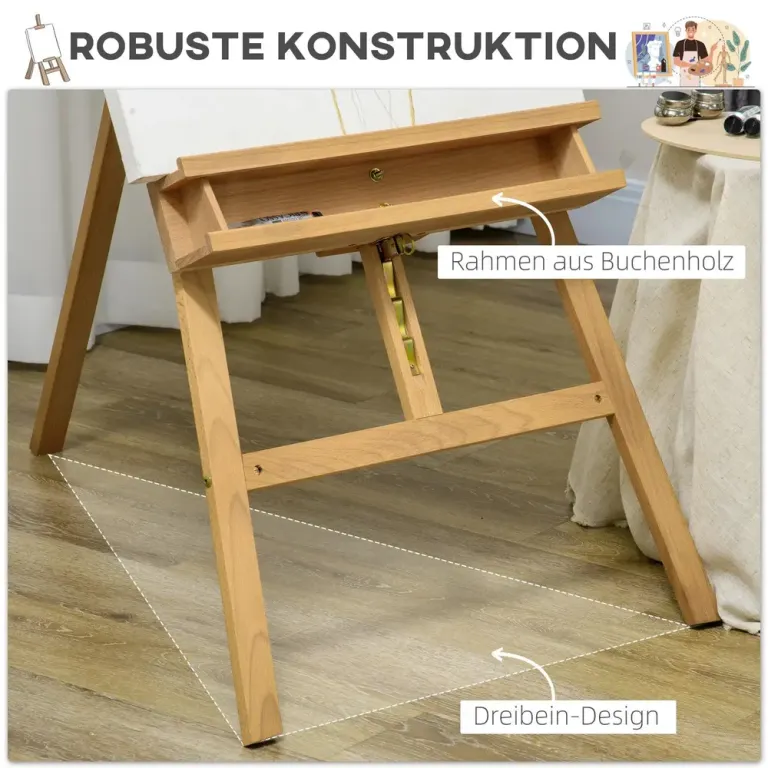Höj- och Sänkbart Staffli 65 x 110 x 180–235 cm