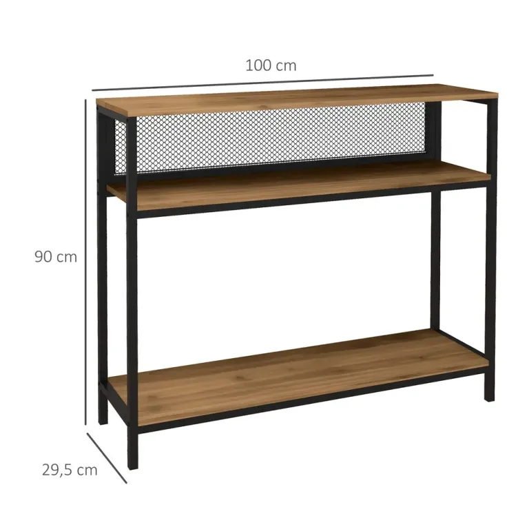 Hallhylla Industriell Brun + Svart 100 x 29,5 x 90 cm