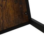 Sidobord i C-Form, Praktiskt Laptopbord för Soffa och Säng, Industriell Design med Träskiva och Metallram, Rustik Brun, 40,6 x 50,8 x 64,2 cm