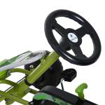 Trampbil och Gokart för Barn Robust Pedalbil med Justerbart Säte och Handbroms för Barn från 3 År Grön