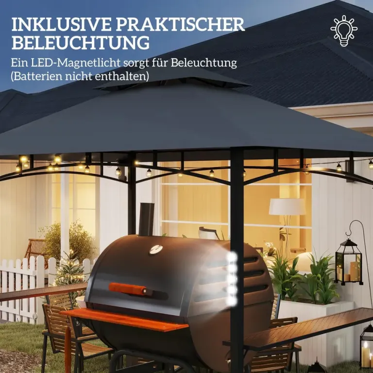 Grillpaviljong Trädgårdspaviljong 243 x 148 x 248 cm
