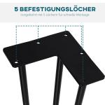 Bordsben Möbelfötter Set med 4 Svart av Stål för Soffbord och Matbord Bordsram med Gaffeldesign 12 x 12 x 72 cm