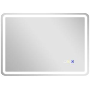 Badrumsspegel med LED-belysning, Anti-imma och 3 Justerbara Färger, Silver
