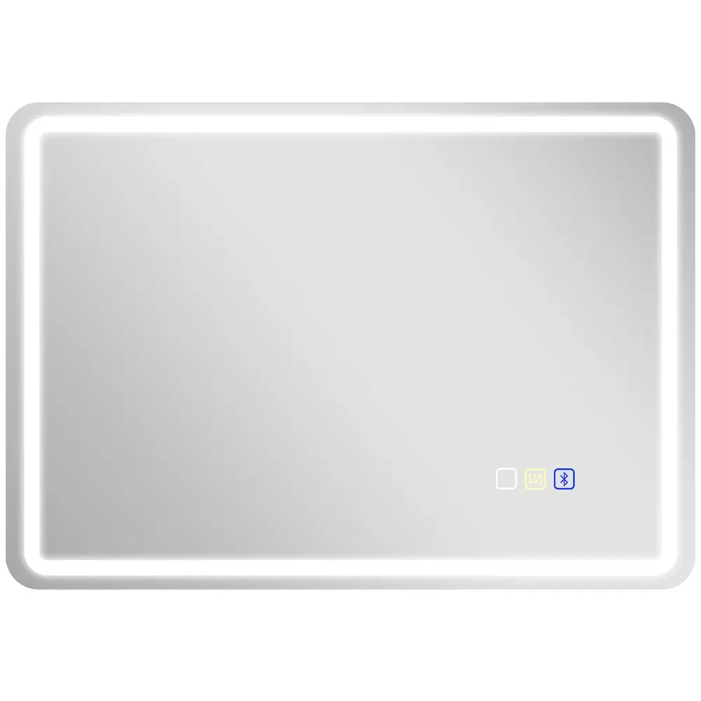 Badrumsspegel med LED-Belysning Anti-Imma 3 Färger, Silver