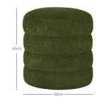 Rund Pall, Teddyfleece, upp till 120 kg, Grön, Ø40 x 45 cm