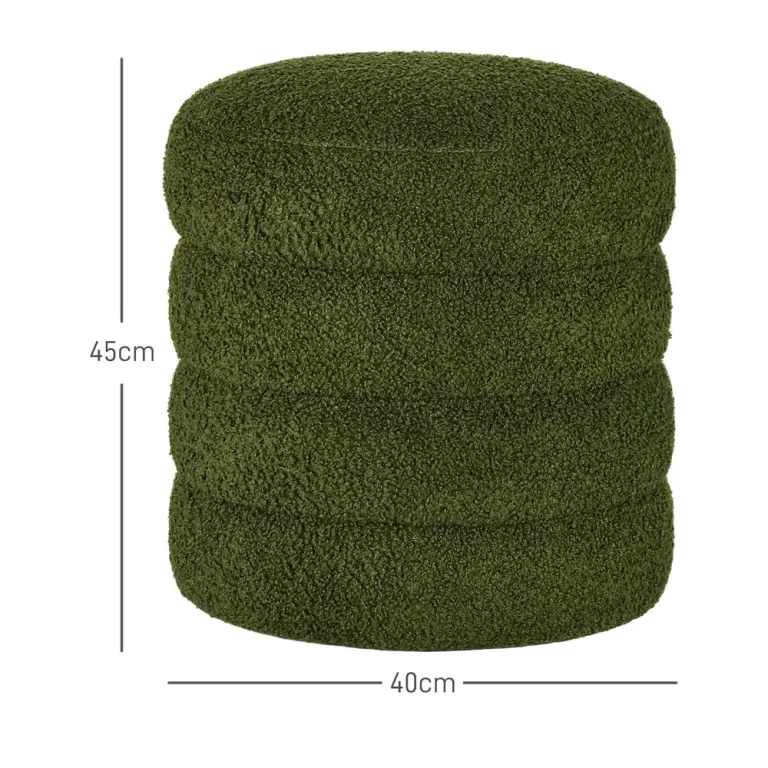 Rund Pall Teddyfleece Upp till 120 kg Grön Ø40 x 45 cm